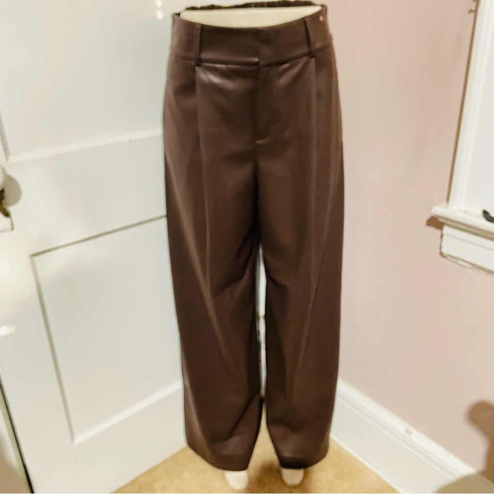 Banana Republic Factory Chocolate Wide Leg Trousers - Picture 2 of 15